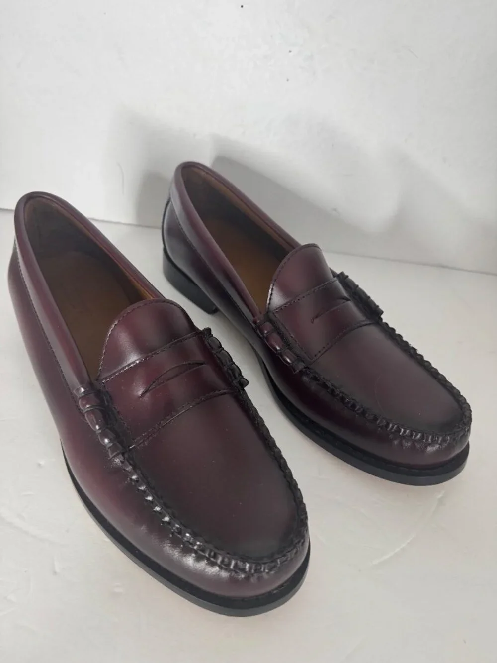 New J. CREW Classic Penny Loafer Leather in Wine Men's Size 9 $248 BS114